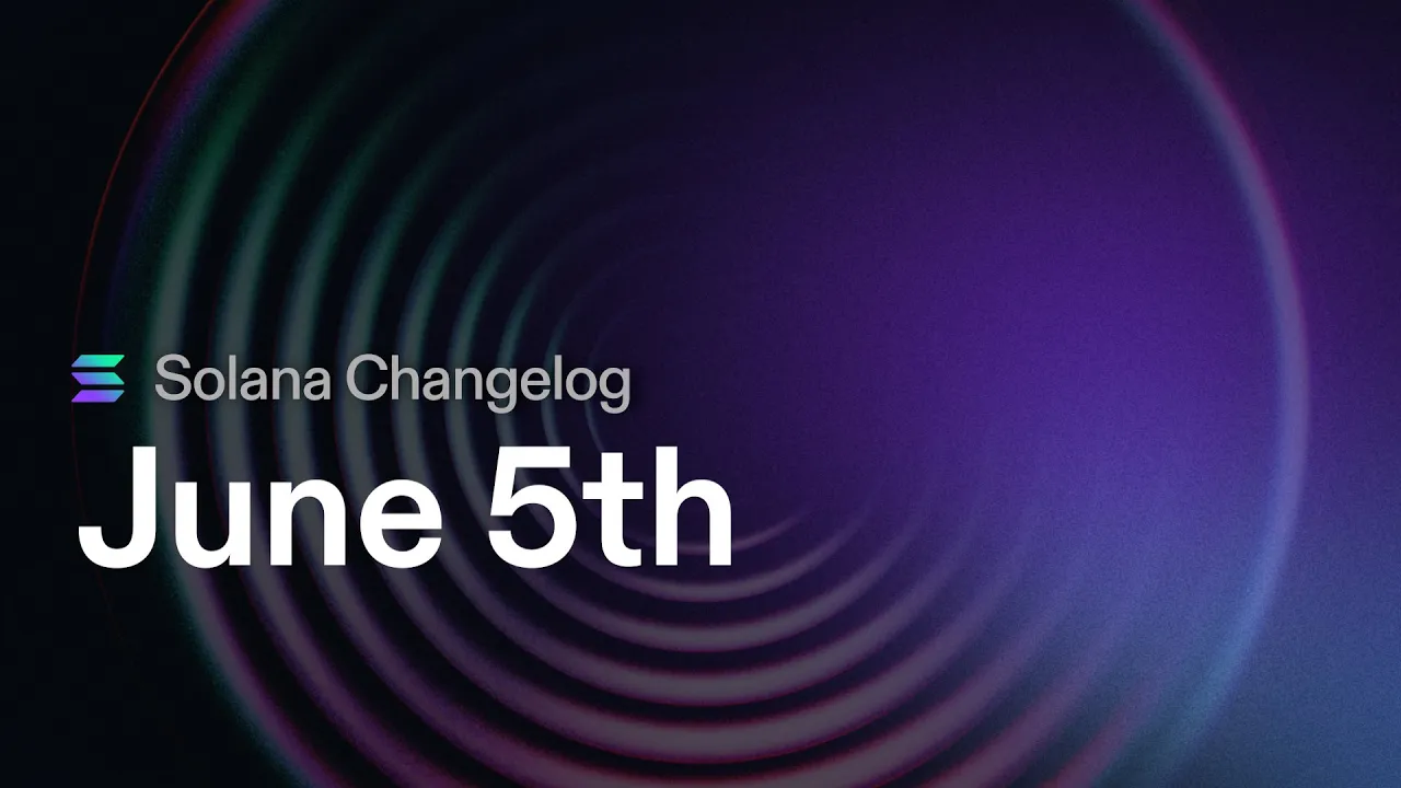 Solana Changelog Jun 5 - Faster getProgramAccounts, SIMD-96 approved, and Anchor types in Kinobi