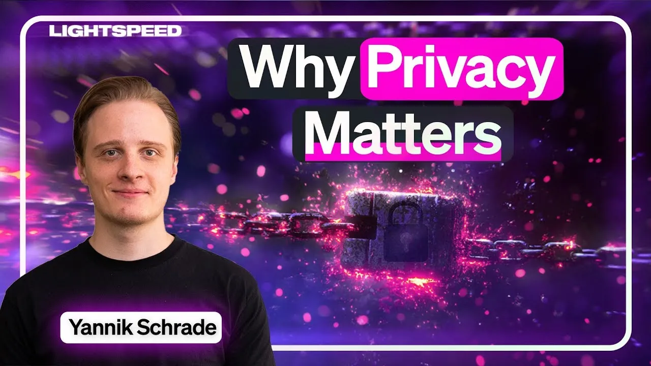 Why Privacy Matters For Solana | Yannik Schrade