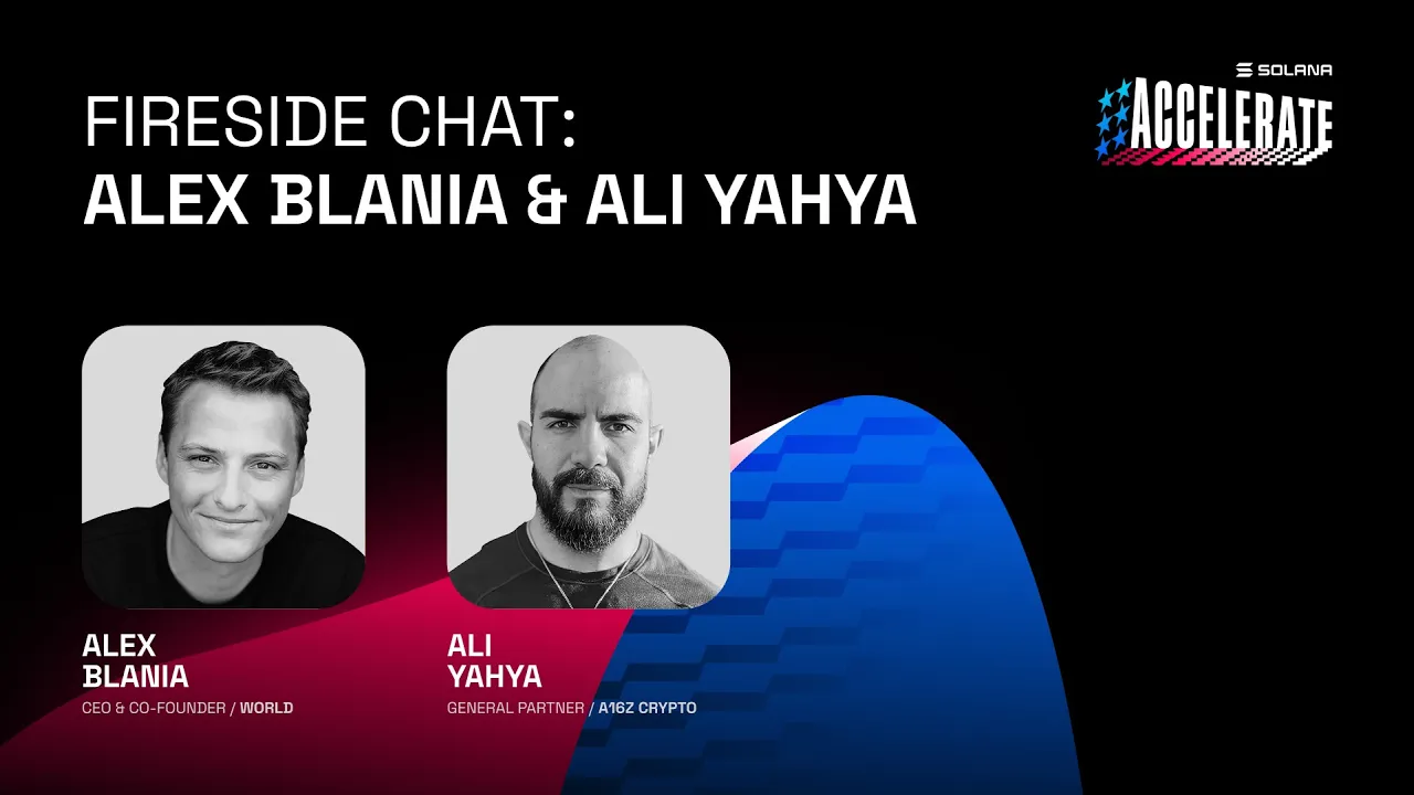 Ship or Die at Accelerate 2025: Fireside Chat with Alex Blania (World) and Ali Yahya (a16z crypto)